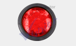 Lampara Stop Redonda 4 Pulgadas 7 Led Rojo Con Caucho y Conector 12V