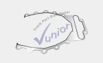 Junta Campana Volante Motor Cummins ISX 4965688=3680373=4026695=4965572=4393176=131657 Pai