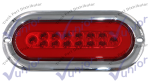 Plafon Rojo 6" Ovalado 14 Led/Arillo DE  Racingtec