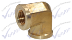 Codo Hembra Laton Tuberia 90° 1/4" NPTx1/4" NPT JJ100B-04-04