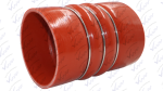 Manguera Silicon Turbo Cargador 4"x6" 3 Anillos sin Refuerzo Roja JJ561-1540060. Best Parts