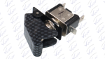 Switch Luz Verde Cubierta Carbon 12V 3 Terminales JPQRI-OAC6001500-. Racingtec