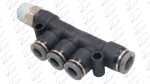 Conector Multiple 5/16 1/4 1/4m Tipo Flauta