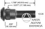 Birlo 1106R 1/2 LT-45.618 mm Trasero Automovil AÃ±o 71/98 Modelo C10, Impala