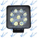 Faro Cuadrado 9 Hiperleds 3W  (2 pz)