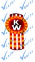 Logo Adhesivo KW Amarillo 30 Led 12 Volt