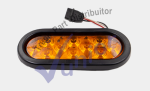 Plafon Ovalado Mica Ambar 6 Pulgadas 10 Leds 12 Volt