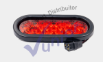 Plafon Ovalado Mica Rojo 6 Pulgadas 10 Leds 12 Volt