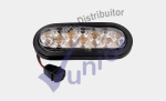 Plafon Ovalado Transparente Luz Ambar 6 Pulgadas 10 Leds 12 Volt