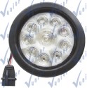 Plafon Redondo Transparente Luz Blanco 4 Pulgadas 10 Leds 12 Volt