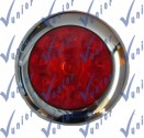 Plafon Redondo Rojo 4 Pulgadas Bisel Cromado 10 Leds 12 Volt